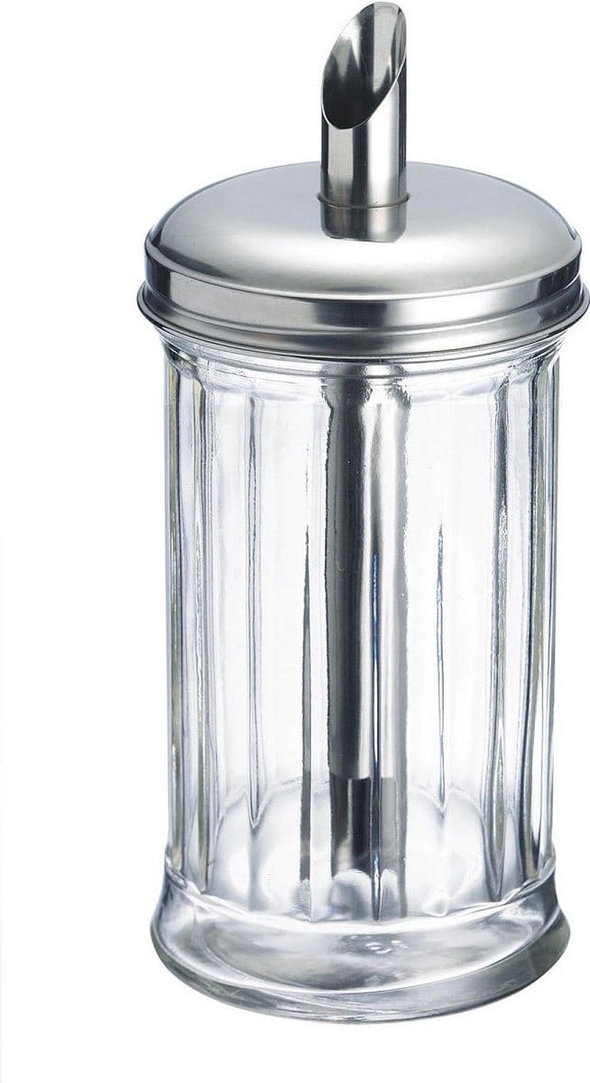 Westmark New York suikerstrooier uit glas en rvs Ø 7.6cm H 17cm