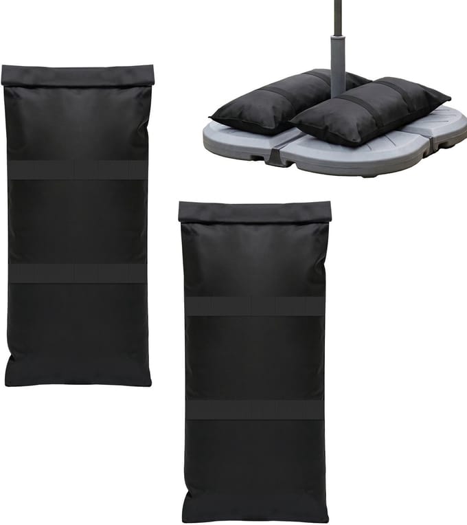 zandzakken - 2 stuks - 68 x 30 cm - zwart