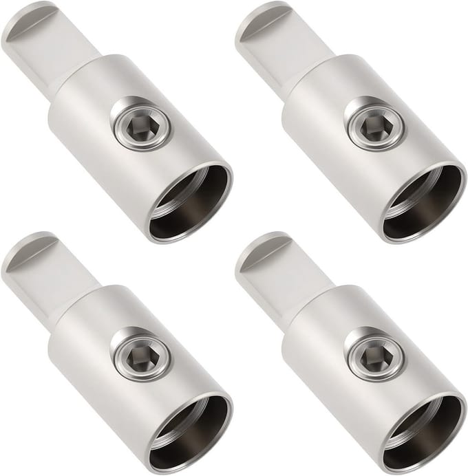 Audiokabel Reducer - Stroomkabel Adapter - Auto Audio - Aluminium Legering - 4 Stuks - Zilver