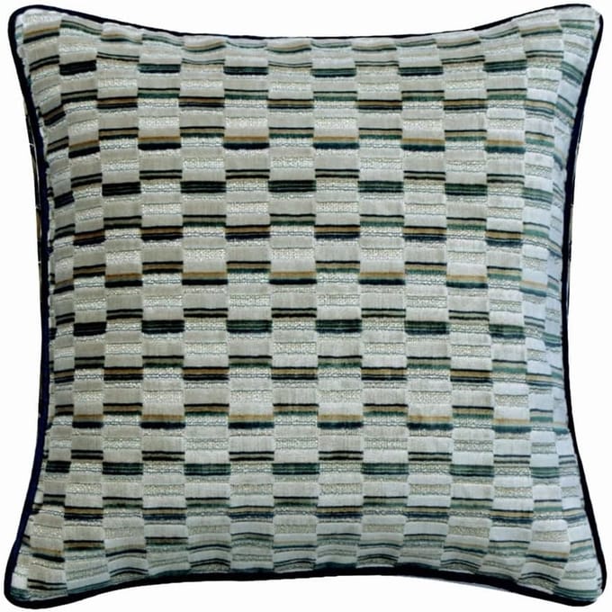 Decoratieve Kussenhoes - Sierkussenhoes Jacquard - Woonkamer Decoratie - 100% Handgemaakt - 60 x 60 cm - Blauw