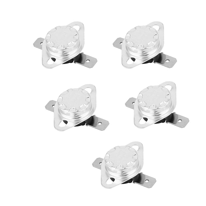 5 Stuks Thermostaatschakelaar KSD301 Thermostaat 250V 15A Normaal Gesloten Temperatuurregelschakelaar white