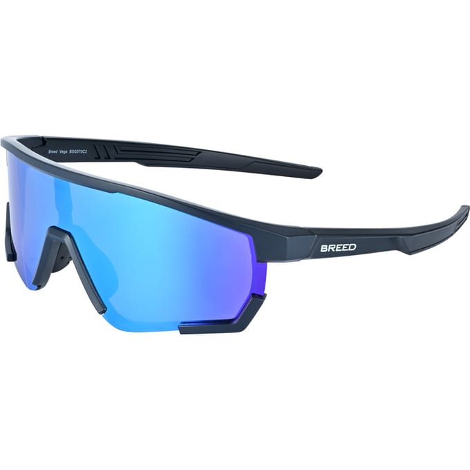 Breed Vega gepolariseerde zonnebril - Zwart/Blauw