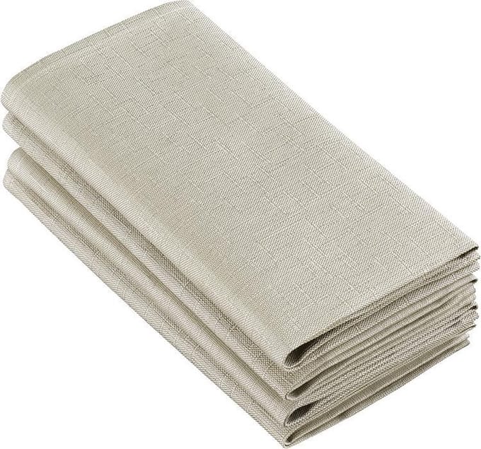 De Witte Lietaer Servetten Sonora 50 X 50 Cm Katoen Lichtbruin 4 Stuks