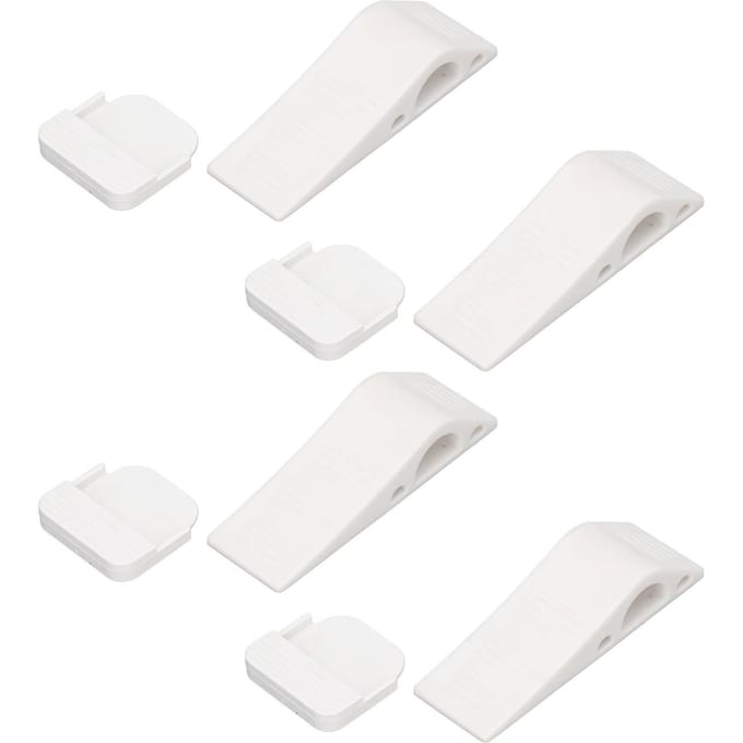 4 pièces Butée de porte Cale de porte Polyvalent Empêche la collision Élimine le bruit Cale de porte pour Maison Bureau Hôtel Blanc blanc