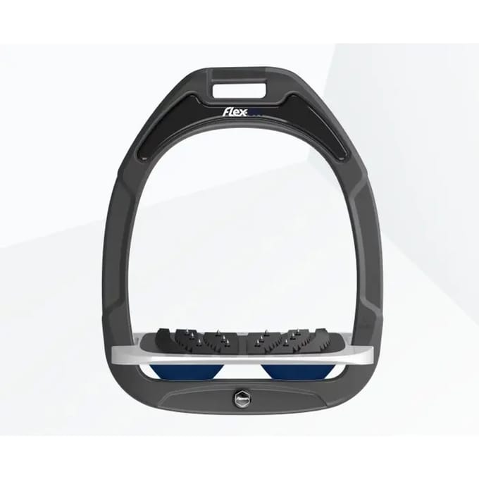 Ultra Grip Inclined Stirrup Antraciet/Grijs/Marine Flex-On Green Composite