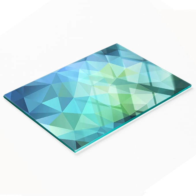 Multifunctionele decoratieve glazen snijplank voor de keuken, abstract ontwerp, 80x52 cm