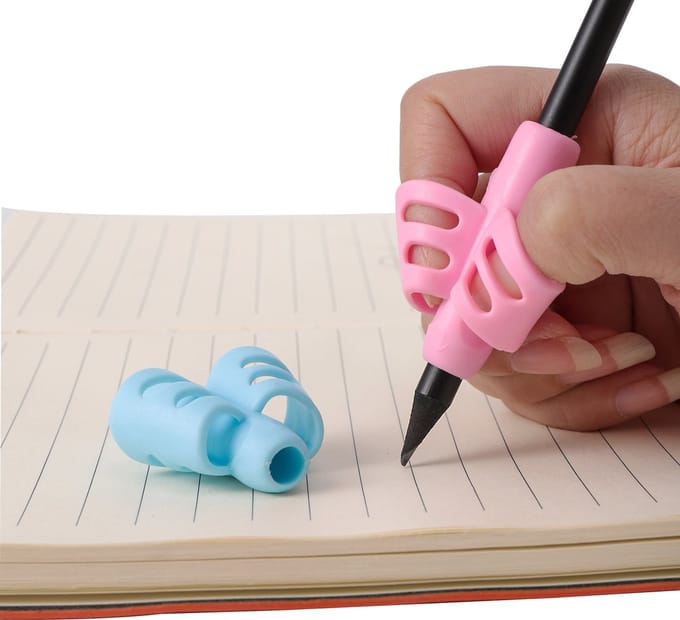 Schrijfhulp - Leren schrijven - 2-stuks - Penhulp - Vingercorrectie - Penhouder - Basisschool - Siliconen