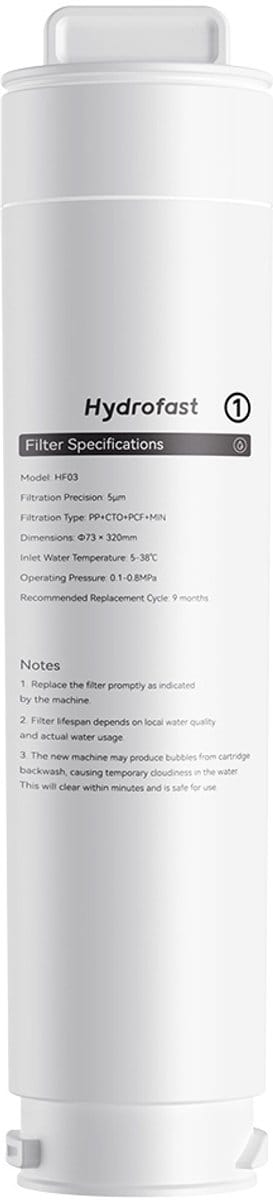Hydrofast HF03 4-in-1 Filterpatroon Vervangingsfilter voor W100 Waterzuiveraar
