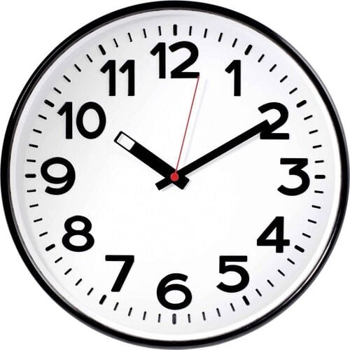 EUROTIME 82320 Wandklok Kwarts 30 cm x 50 mm Zwart