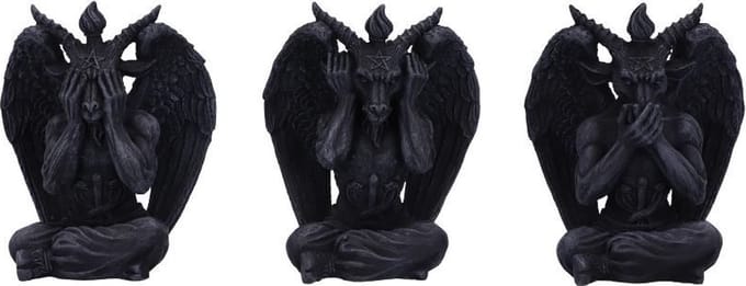 Nemesis Now Beeld/figuur Three Wise Baphomet Zwart