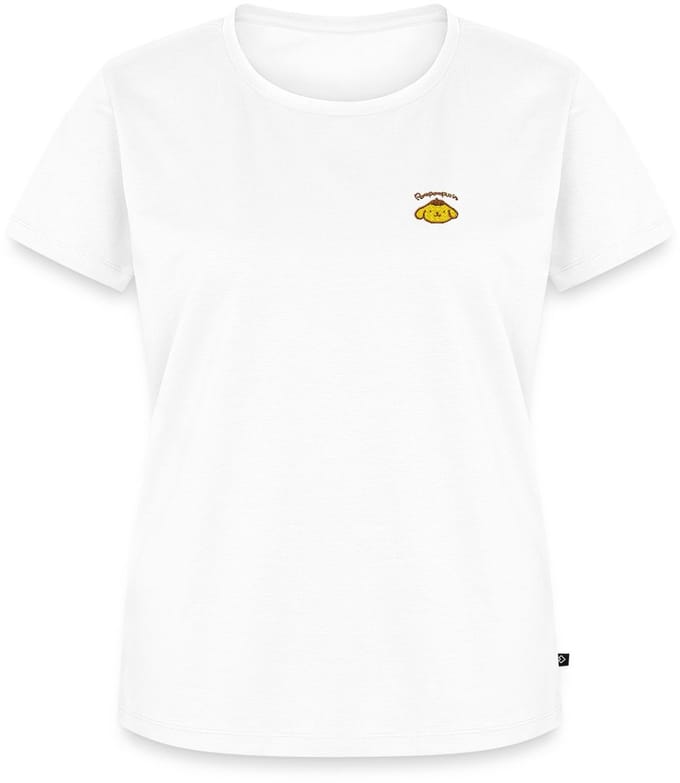 Pompompurin Geborduurd Portret Premium T Shirt Dames