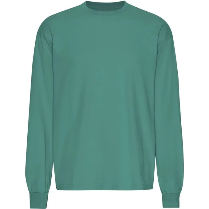 T-shirt met oversized lange mouwen Colorful Standard Organic Pine Green
