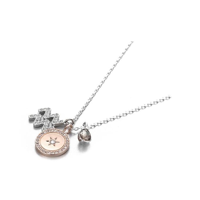 Swarovski Zodiac Twaalf Sterrenbeelden Ketting Waterman Damesketting Grijs 5349213 Box (Random Color) white