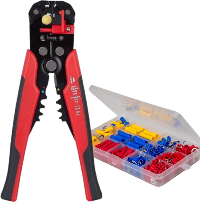 Krimptang - Draadstripper – Adereindhuls - Automatische Striptang – Kabelstripper - FATMAX - Kabelschoen