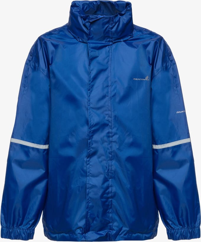 Mountain Peak kinder regenjas - Blauw - Met capuchon - Ritssluiting - Maat 122/128