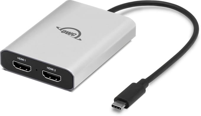 OWC USB-C naar Dual HDMI 4K Display Adapter met DisplayLink - Geschikt voor M1/M2/M3/M4 Macs en PC