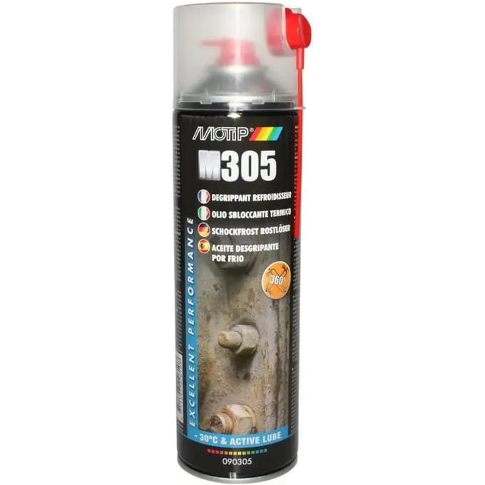 Degrippant-koeler ontstopt door plotselinge temperatuurdaling -30°c Motip M305 Aerosol
