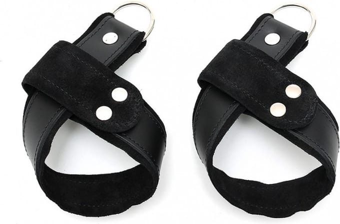Bondage Play leren handboeien zonder ketting