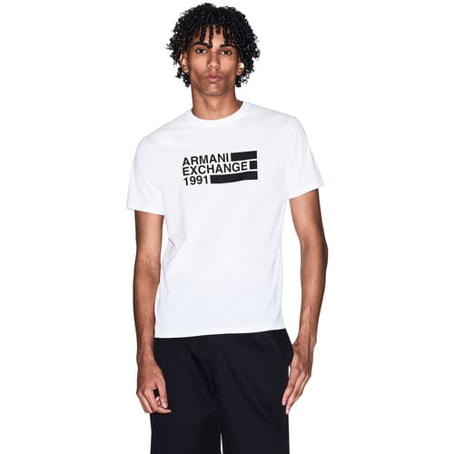 Armani Exchange Xm002788_af10356 T-shirt Met Korte Mouwen Wit S Man