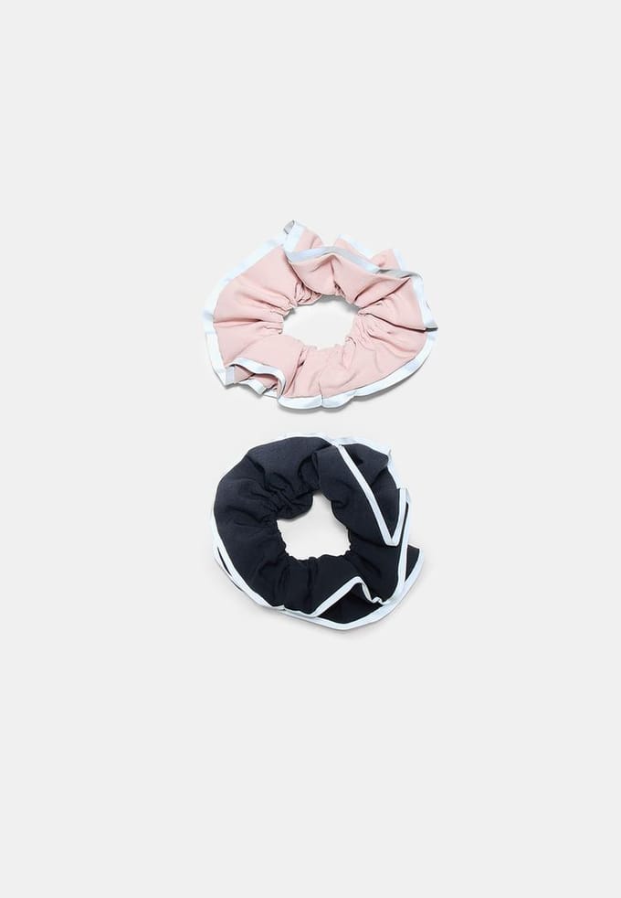 Stradivarius Set van 2 sportieve haarelastiekjes  Pastelroze OS