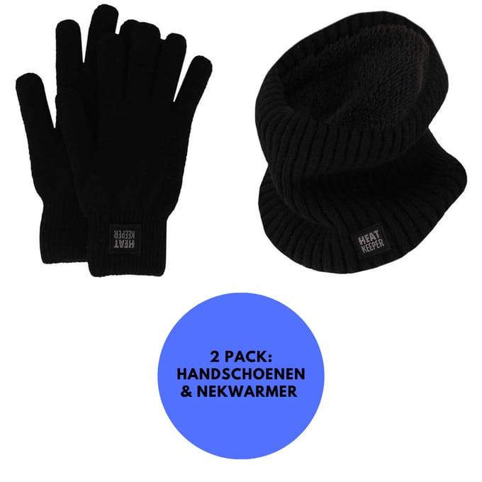 Thermo set Dames - Handschoenen/Nekwarmers - Onesize - Zwart / One size