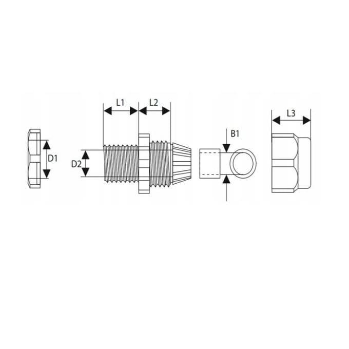 Trytyt MG Serie - Kabelwartel - Lichtgrijs - M20 - IP68