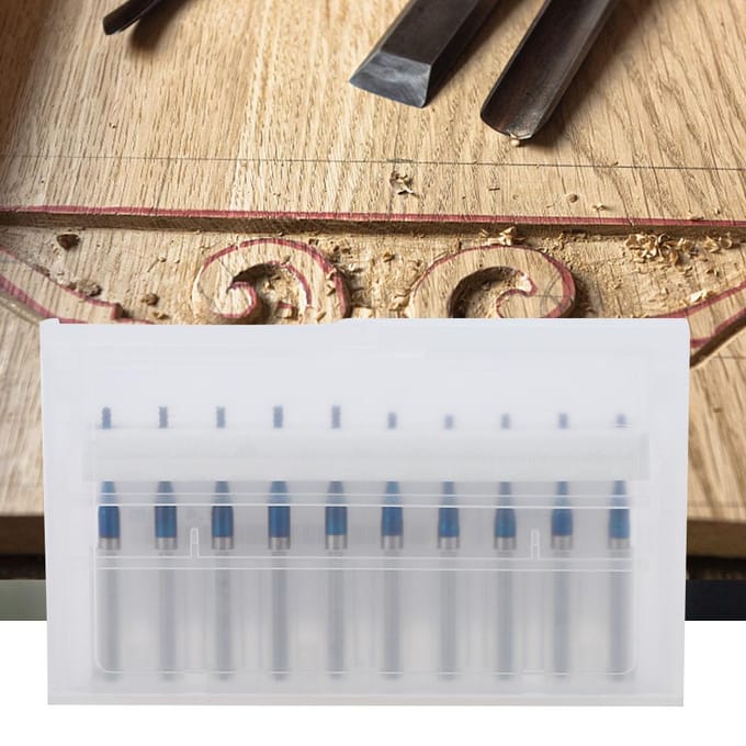 10 stuks Carbide Bovenfrees Snijbit Blauwe Maïs Eindfrees Graveerbit voor CNC PCB Machines (1.4mm)