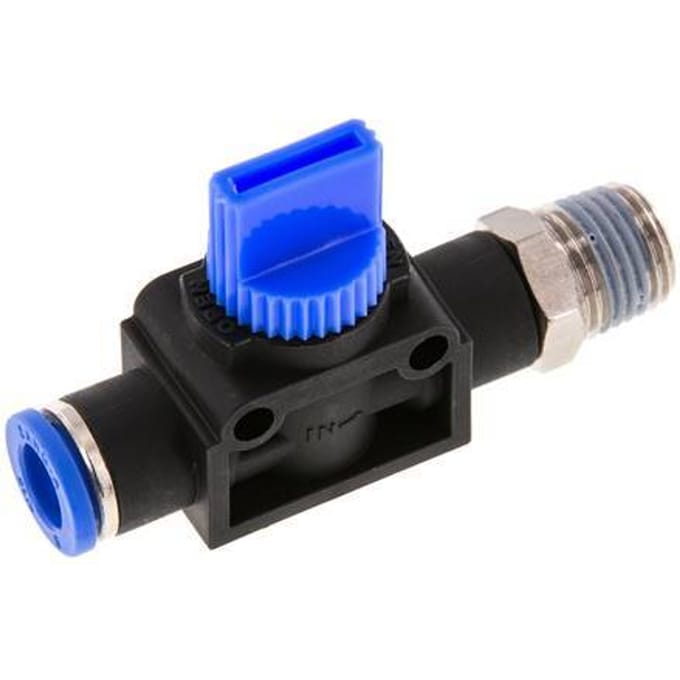 8 mm - R1/4'' Kunststof/Messing 3/2-Weg Handafsluiter Ontluchting aan Draadzijde