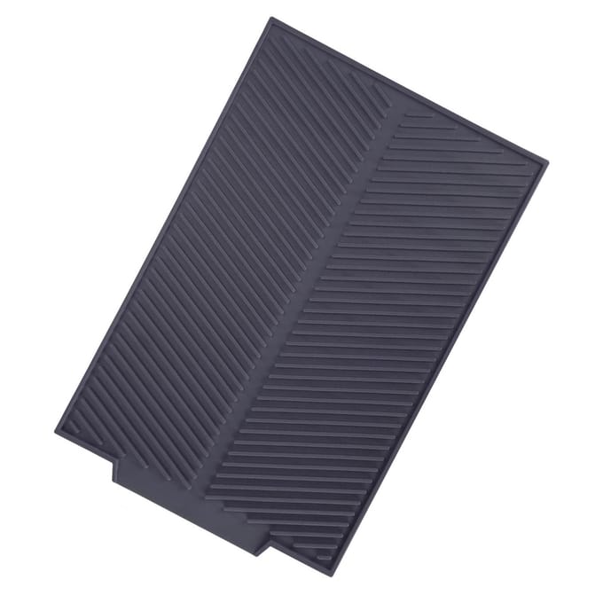 Rechthoekige Siliconen Afdruipmat Droogmat voor Afwas Hittebestendige Antislip Bak(Grijs) grijze kleur