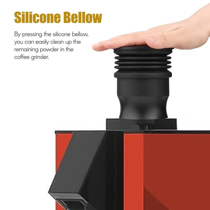 Aluminiumlegering Single Dose Hopper met Siliconen Balg Koffiemaler Accessoires Vervanging voor Type 2 black
