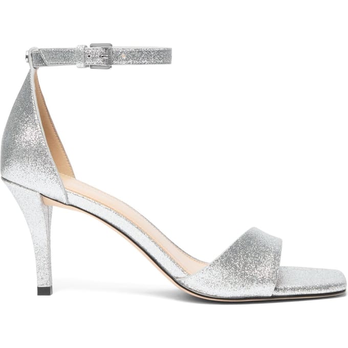 Michael Kors Jaida Heeled Sandal Silver Maat: 38 | Sandalen Outlet | Dames | Zilver