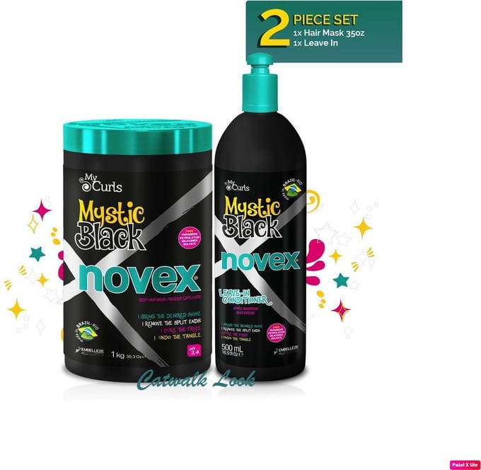 Novex Mystic Black Mask (35oz) & Leave In (17.6oz)