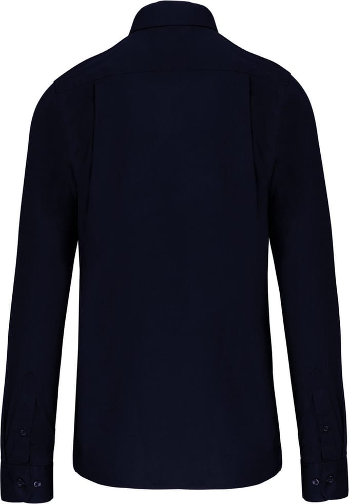 Kariban Heren poplin overhemd lange mouwen K541 - Navy - S