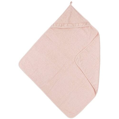Meyco Baby Ruffle badcape - soft pink - 80x80cm