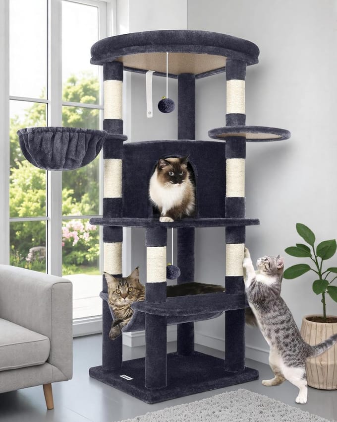 Famanu - Kattenboom met platform en hangmat, luxe uitvoering met sisal