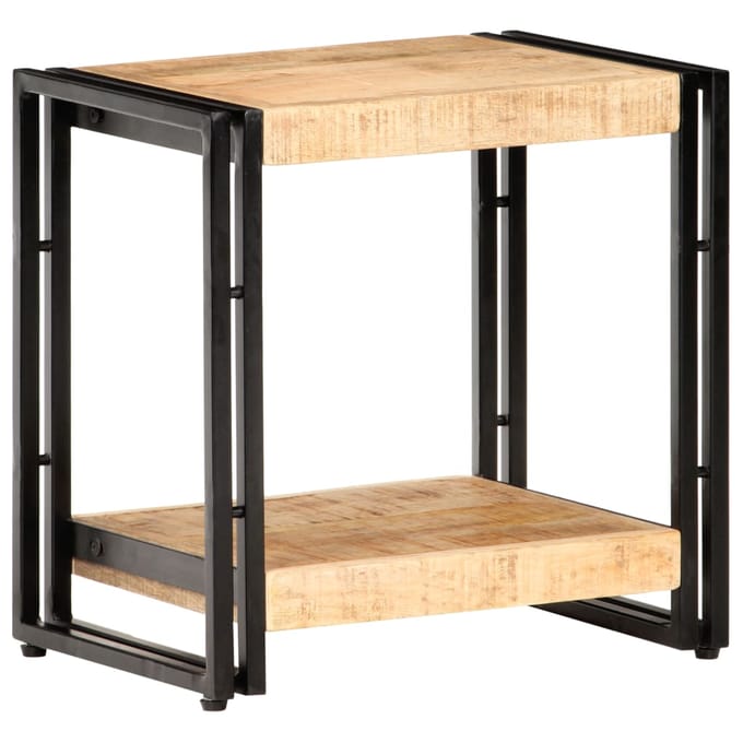 vidaXL - Bijzettafel - 40x30x40 - cm - ruw - mangohout