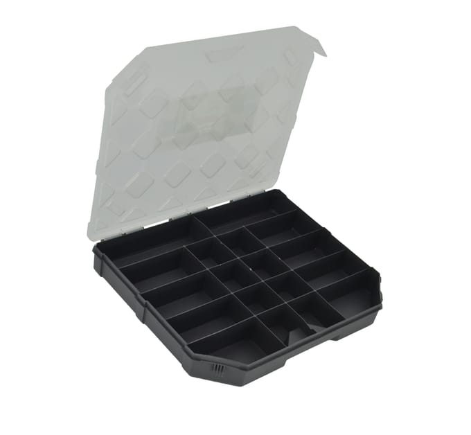AWTOOLS - Organizer - 284x243x40mm - Sterk Polymeer - Transparante Deksel