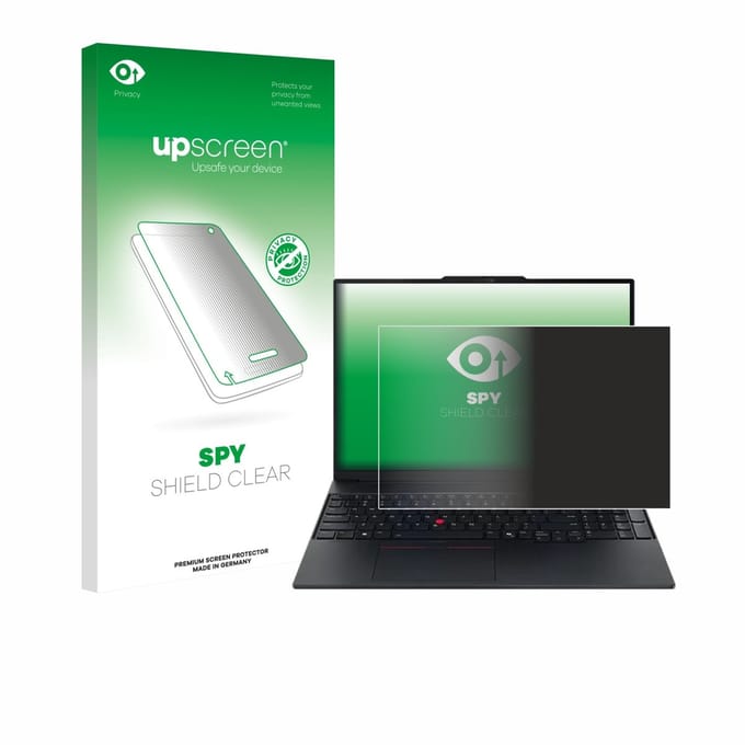 upscreen - privacy screenprotector voor Lenovo ThinkPad E16 Gen 3 - Folie Beschermfolie Blauwlichtfilter