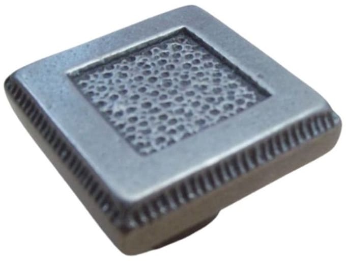 Pewter Cabinet Square Knob Cast Iron Kitchen Cupboard Drawers Antique Iron 35 x 35mm