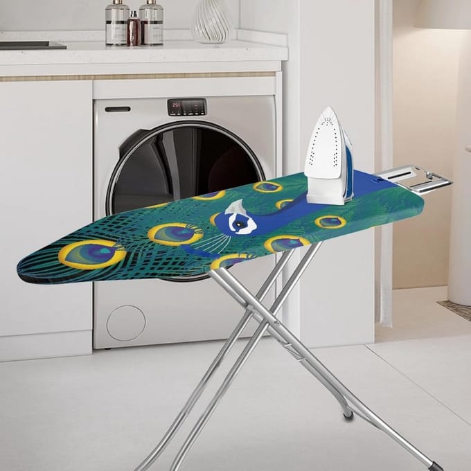 Strijjkplankovertrek met Pad 120x40 cm - Wasbaar, Elastisch en Antislip
