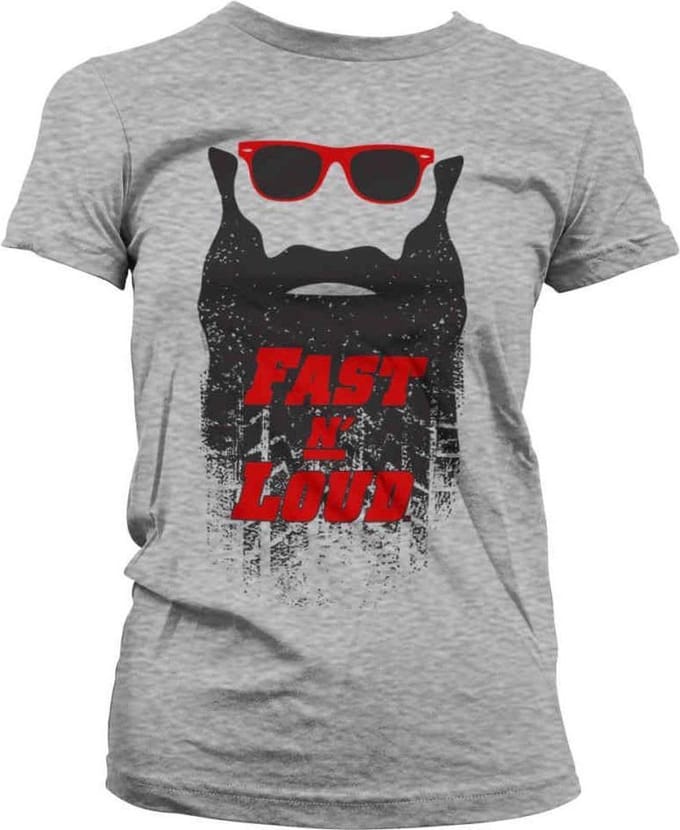 Fast N' Loud Dames Tshirt -S- Kaufman Beard Grijs