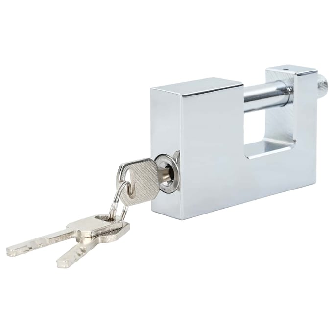 vidaXL Hangslot 12 pcs Zilver Staal