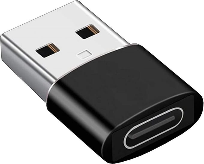 USB-A naar USB-C On-The-Go Adapter/Converter - Zwart - 1 stuk