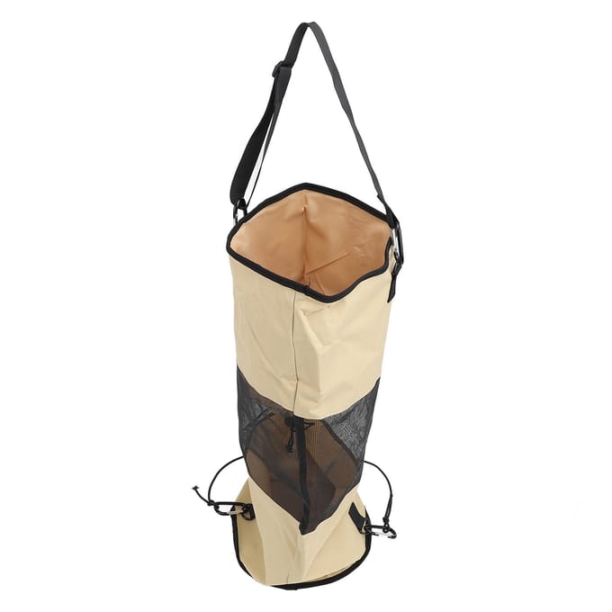 Boot Vuilniszak Nylon Mesh Herbruikbaar Draagbaar Boot Afvalcontainer met Lanyard voor Buiten Aan Zee kaki