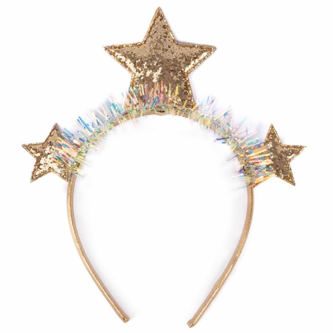 Great Pretenders - Twinkle star glinsterende haarband voor kinderen - Geel