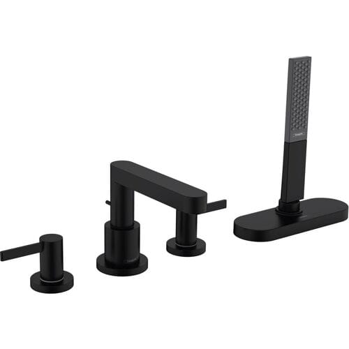 Hansgrohe Finoris - Badrandkraan, 4-gats, sBox, mat zwart 76444670
