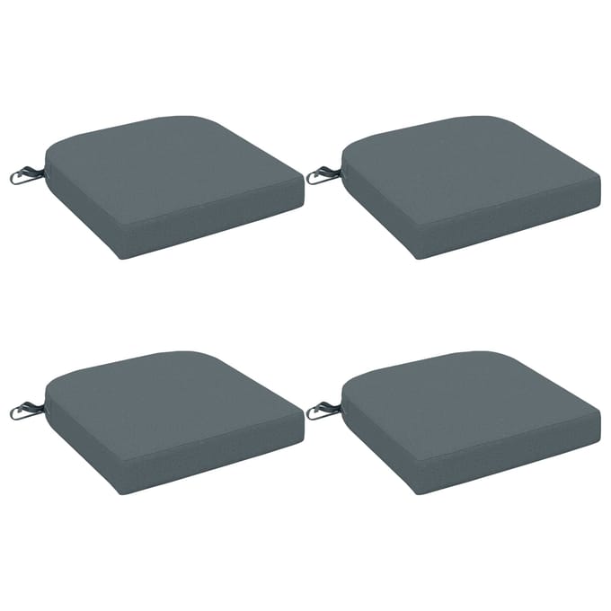 vidaXL - 4-delige - zitkussens - SOEST - 4 - pcs - 100% - Polyester - Blauw