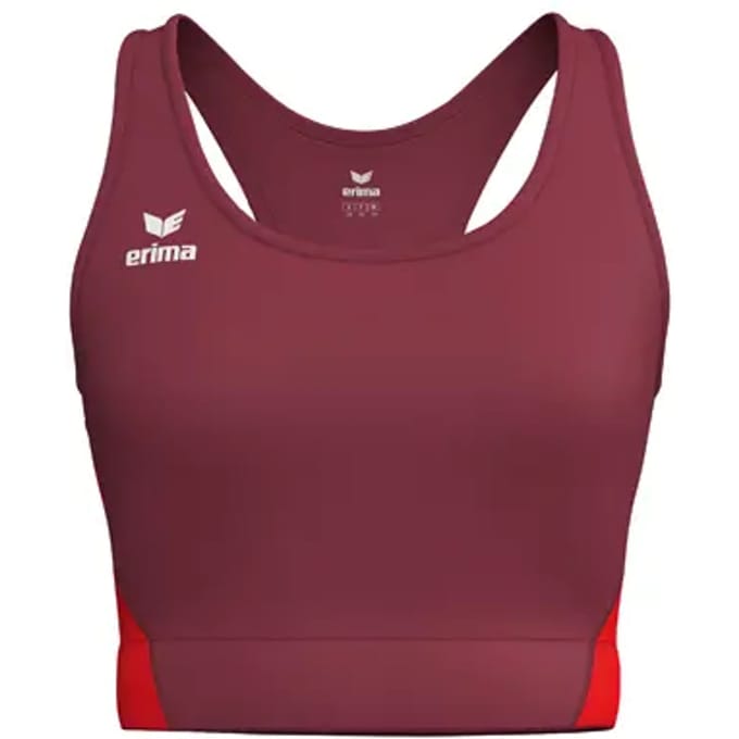 Erima T&F Wings Bra Dames - Bordeaux / Rood | Maat: 40