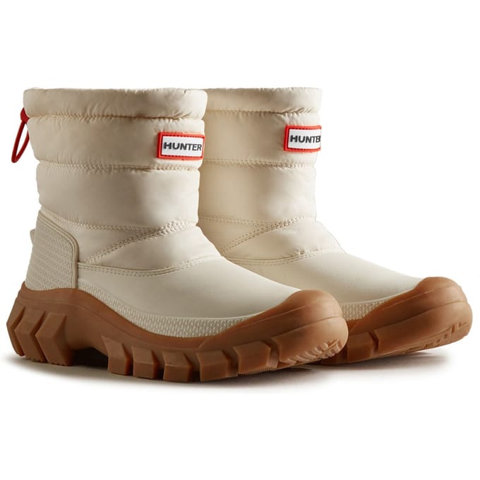 Hunter Intrepid Nylon Damesschoenen Wit Wilg/Gum Wellington Laarzen