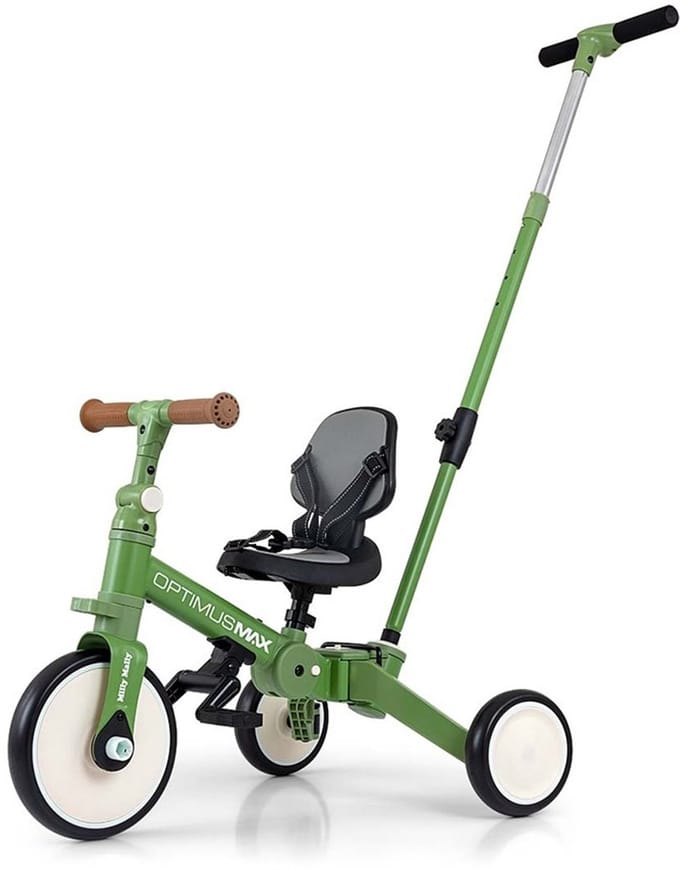 Milly Mally Optimus Max 5-in-1 driewieler groen - Loopfiets